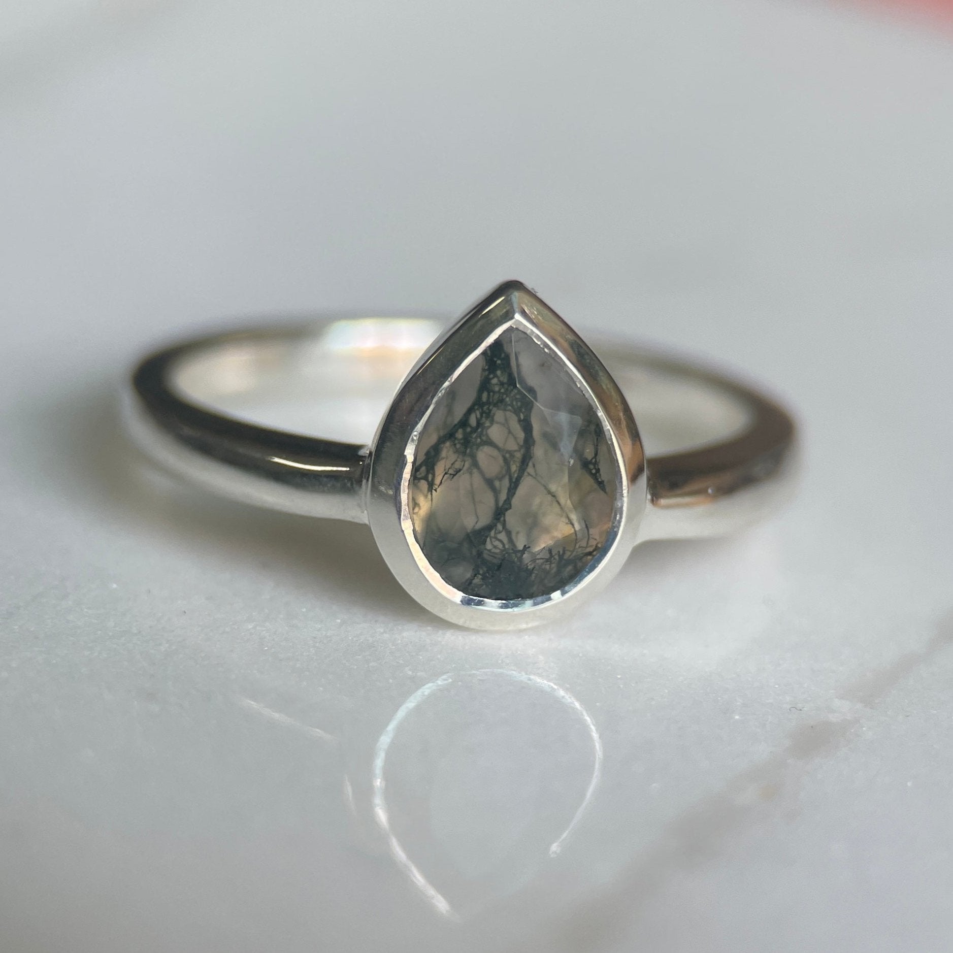 ELOWEN III MOSS AGATE-Rings-Corkysaintclair Melbourne