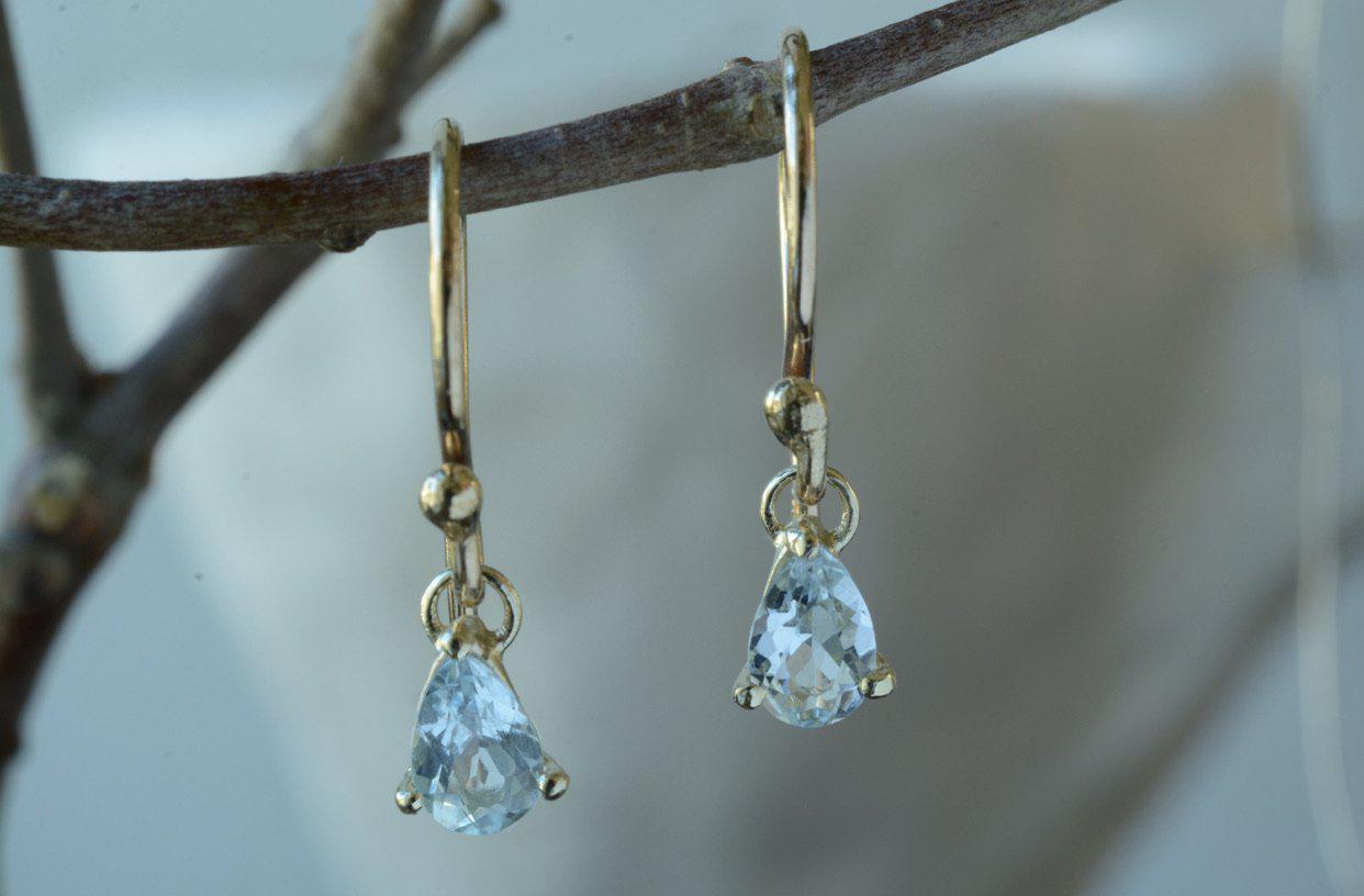 GAIUS II AQUAMARINE-Earrings-Corkysaintclair Melbourne