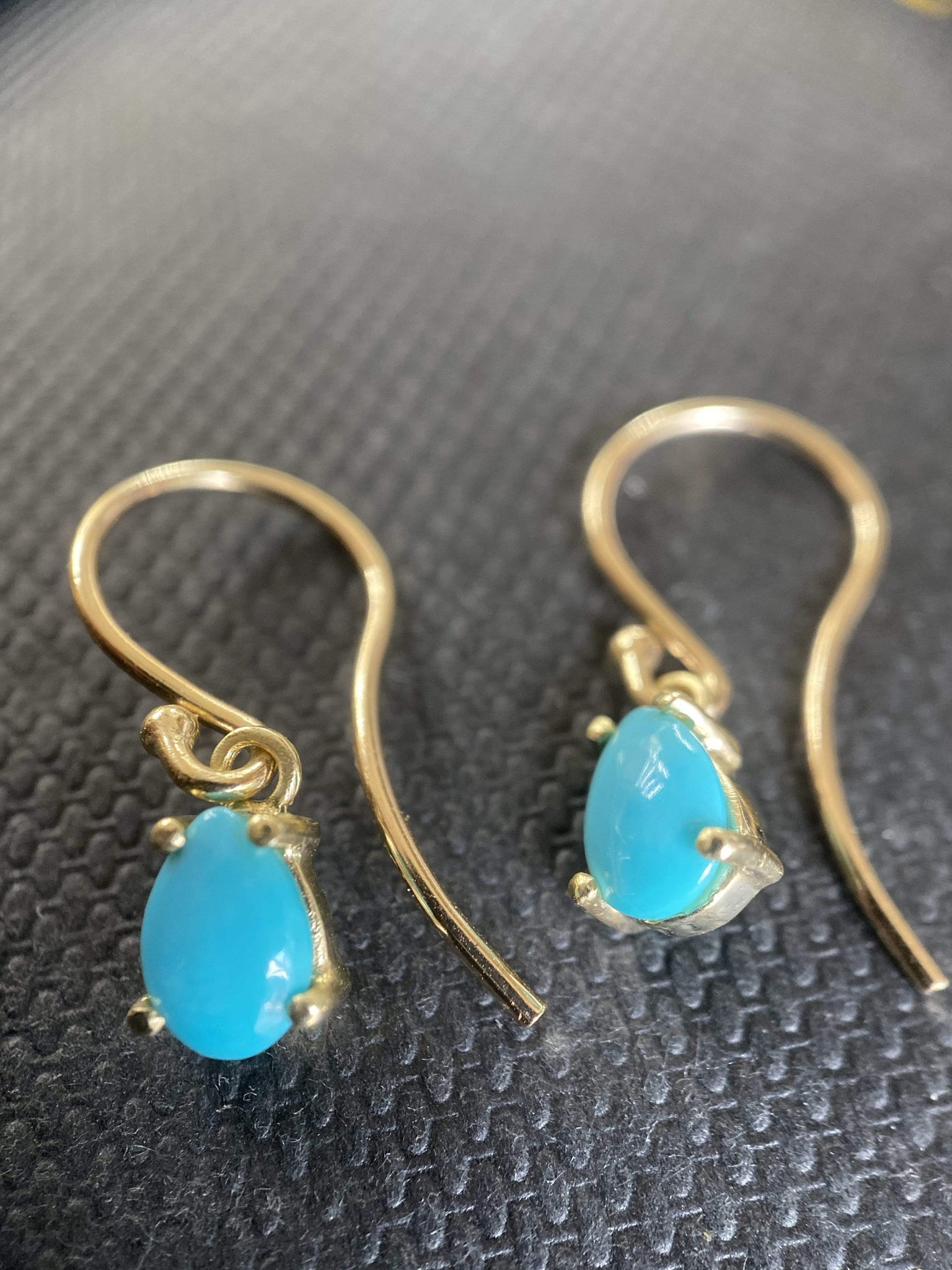 Turquoise Pear Cut Earrings-Corkysaintclair Melbourne