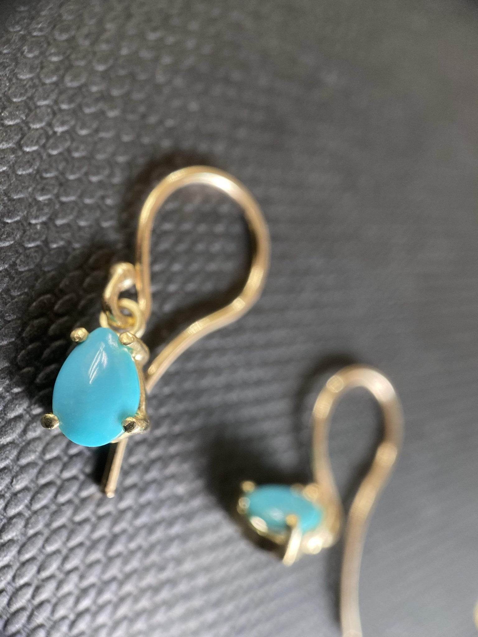 Turquoise Pear Cut Earrings-Corkysaintclair Melbourne